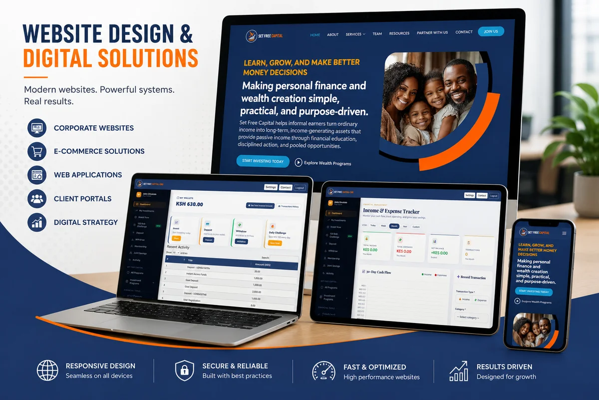 Illustration of Website Design and Web Development